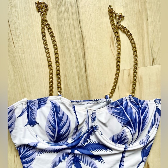 Blue Palm Swimsuit - Picture 4 of 4